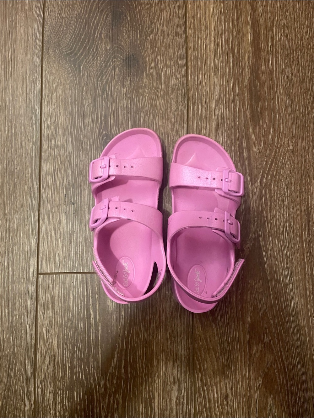 Cat & Jack Pink Double Buckle Kids Sandals